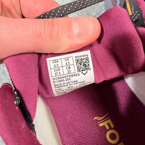 Saucony Womens 6.5 Kinvara 15 GTX Black/Shadow Running Shoes S20969-250 - Picture 10 of 10